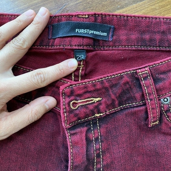 LF FURST of a kind premium skinny jeans dark red - Picture 3 of 9